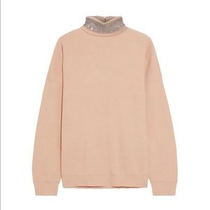 Alexander Wang Oversized Crystal Turtleneck Sweater